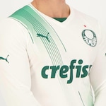 Camisa do Palmeiras Ii 2023 Manga Longa 7 Dudu Puma - Masculina BRANCO