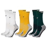 Kit Meiões Penalty Grip - 39 a 43 - 3 Pares - Masculina AMARELO/BRANCO