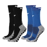 Kit Meiões Penalty Grip - 39 a 43 - 2 Pares - Masculina PRETO/AZUL