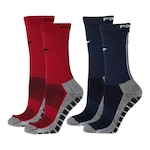 Kit Meiões Penalty Grip - 39 a 43 - 2 Pares - Masculina VERMELHO/AZUL ESC