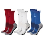 Kit Meiões Penalty Grip - 39 a 43 - 3 Pares - Masculina VERMELHO/AZUL