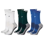 Kit Meiões Penalty Grip - 39 a 43 - 3 Pares - Masculina VERDE/BRANCO