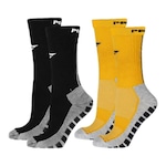 Kit Meiões Penalty Grip - 39 a 43 - 2 Pares - Masculina PRETO/AMARELO