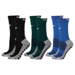 Kit Meiões Penalty Grip - 39 a 43 - 3 Pares - Masculina Azul/Verde