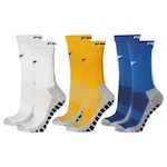 Kit Meiões Penalty Grip - 39 a 43 - 3 Pares - Masculina AZUL/BRANCO