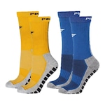 Kit Meiões Penalty Grip - 39 a 43 - 2 Pares - Masculina AMARELO/AZUL