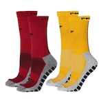 Kit Meiões Penalty Grip - 39 a 43 - 2 Pares - Masculina VERMELHO/AMARELO