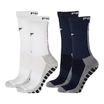 Kit Meiões Penalty Grip - 39 a 43 - 2 Pares - Masculina BRANCO/AZUL ESC