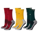 Kit Meiões Penalty Grip - 39 a 43 - 3 Pares - Masculina VERMELHO/AMARELO