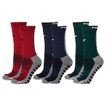 Kit Meiões Penalty Grip - 39 a 43 - 3 Pares - Masculina VERDE/VERMELHO