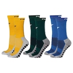 Kit Meiões Penalty Grip - 39 a 43 - 3 Pares - Masculina AMARELO/AZUL