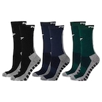 Kit Meiões Penalty Grip - 39 a 43 - 3 Pares - Masculina VERDE/AZUL ESC