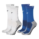 Kit Meiões Penalty Grip - 39 a 43 - 2 Pares - Masculina BRANCO/AZUL