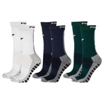 Kit Meiões Penalty Grip - 39 a 43 - 3 Pares - Masculina BRANCO/VERDE