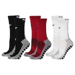 Kit Meiões Penalty Grip - 39 a 43 - 3 Pares - Masculina BRANCO/PRETO