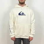 Blusão de Moletom com Capuz Quiksilver Comp Logo - Masculino BRANCO