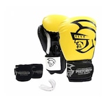 Kit Pretorian com Luvas Elite Training + Bandagem + Bucal AMARELO