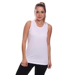 Camiseta Regata Whats Wear Dry Fit Lisa Básica Proteção Solar UV - Feminina BRANCO