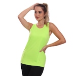 Camiseta Regata Whats Wear Dry Fit Lisa Básica Proteção Solar UV - Feminina VERDE