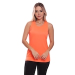 Camiseta Regata Whats Wear Dry Fit Lisa Básica Proteção Solar UV - Feminina LARANJA