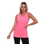 Camiseta Regata Whats Wear Dry Fit Lisa Básica Proteção Solar UV - Feminina ROSA