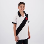 Camisa Polo do Vasco Paris Braziline - Infantil BRANCO/PRETO