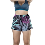 Shorts Elite Microfibra Em Estampa Digital - Feminino PRETO/VERDE