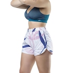 Shorts Elite Microfibra Em Estampa Digital - Feminino BRANCO/AZUL