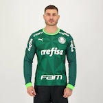 Camisa do Palmeiras I 2023 Manga Longa Puma - Masculina VERDE