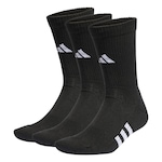 Kit Meias Cano Médio adidas Amortecidas Performance com 3 Pares - Adulto PRETO