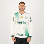 Camisa do Palmeiras Puma II 2023 Manga Longa Campeão Brasileiro 2022 - Masculino BRANCO