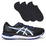 Kit Asics: Tênis Gel-Pacemaker 3 + 3 Pares de Meias - Masculino CINZA ESC/AZUL