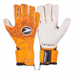 Luvas de Goleiro Poker Profissional Champion 8 Extended - Adulto LARANJA/PRETO