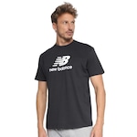 Camiseta New Balance Essentials - Masculina PRETO/BRANCO