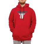 Blusão de Moletom com Capuz Fallen Canguru Logo Grade - Masculino VERMELHO