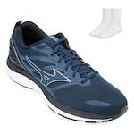 Tênis Mizuno Space 3 - Masculino + Par de Meias AZUL/BRANCO