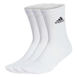 Meia Cano Alto adidas - 3 Pares - Adulto BRANCO