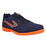 Chuteira Futsal Topper Drible VI - Adulto AZUL ESC/LARANJA