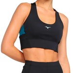 Top Fitness Mizuno Soul Fit New com Bojo - Feminino PRETO/AZUL