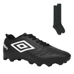 Kit Chuteira de Futebol de Campo Umbro Class RB + Meião - Adulto PRETO