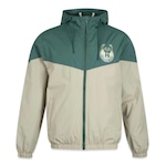 Jaqueta Corta Vento com Capuz New Era Milwaukee Bucks Core - Masculina VERDE