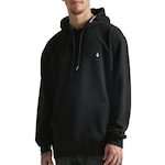 Blusão de Moletom com Capuz Volcom Canguru Single Stone - Masculino PRETO