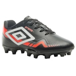 Chuteira Campo Umbro Prisma + - Adulto PRETO/BRANCO