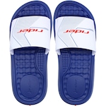 Chinelo Slide Rider Step Esfera Massageadora - Masculino AZUL/BRANCO