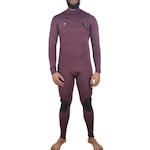 Long John Vissla 7 Seas 3.2 Mm Full Chest Zip - Masculino VINHO