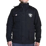 Jaqueta com Capuz New Era Puffer NFL Las Vegas Raiders Sky Style - Masculina PRETO