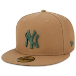 Boné Aba Reta New Era 5950 New York Yankees MLB - Fechado - Adulto MARROM CLARO