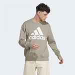 Blusão de Moletom adidas Logo Sem Capuz - Masculino VERDE CLARO