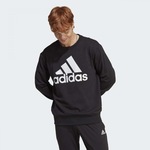 Blusão de Moletom adidas Big Logo - Masculino PRETO/BRANCO