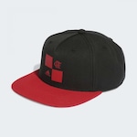 Boné Aba Reta do Flamengo adidas - Snapback - Unissex PRETO/VERMELHO